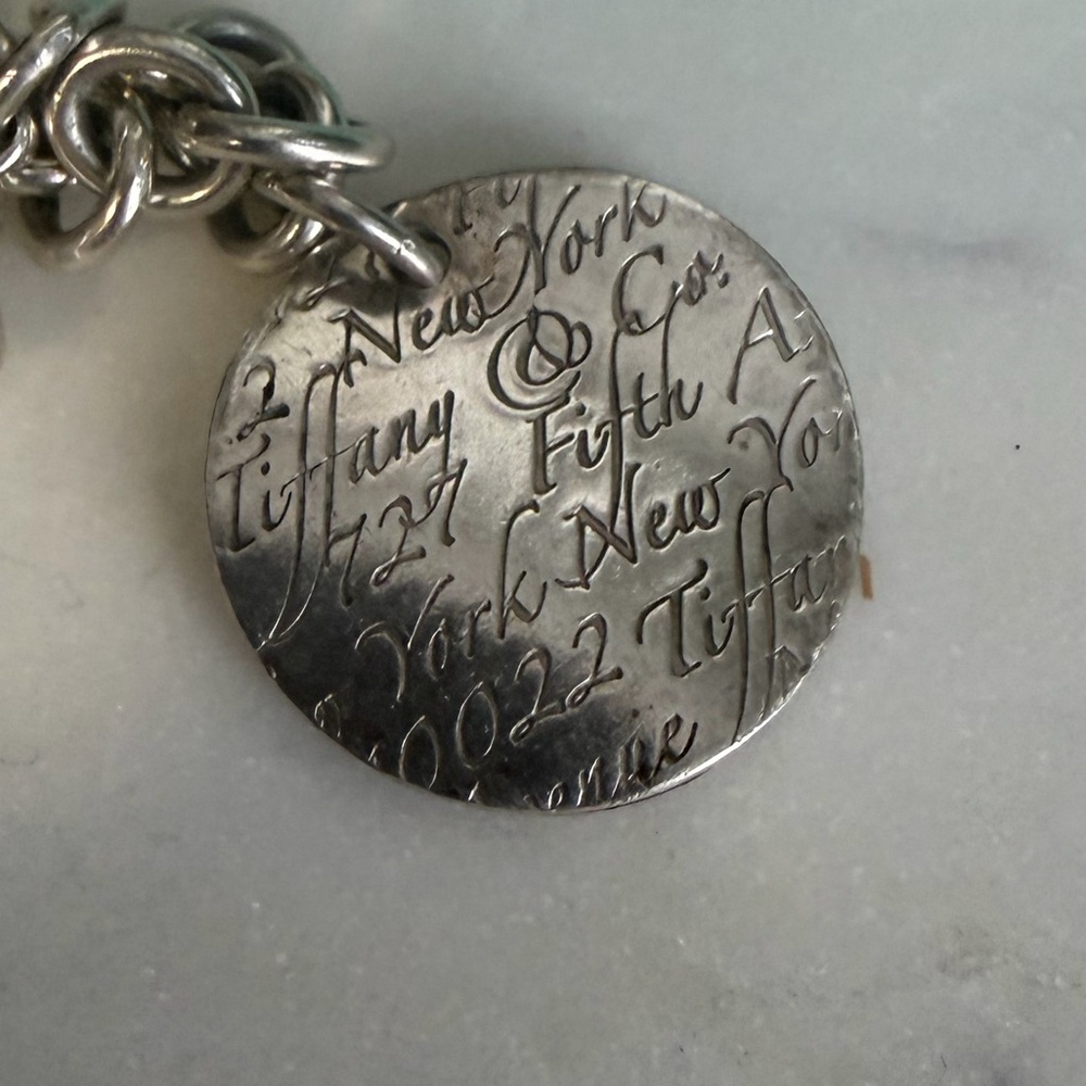 Tiffany & Co. Silver Notes Bracelet 7.25" w/ Patina & Character (a few dings) - Picture 3 of 9